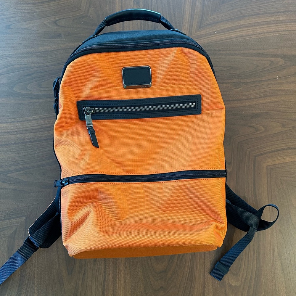 Tumi Orange and Black Backpack